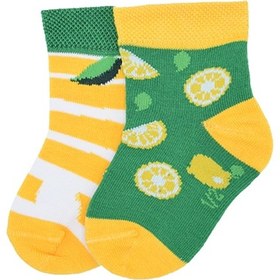 تصویر جوراب مکمل بچگانه طرح لیمو پاآرا Children's complementary socks with Paara lemon design