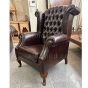 تصویر مبل راحتی چستر مدل 1669 تمام چرم لمسه 