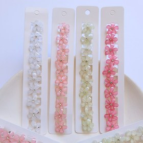 تصویر قفل مو شکوفه کریستال نگینی 