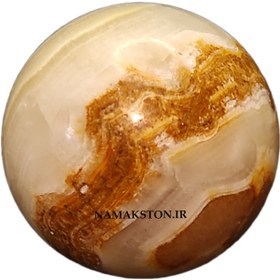 تصویر گوی مرمر قطر3 با پایه چوبی marble ball r3