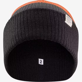 تصویر کلاه اسکی و شهری فیشرمن ودزی - دکتلون Wedze Adult Ski Beanie - black /orange - Fisherman 