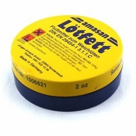 تصویر روغن لحیم آماسان لاتفت زرد 50 گرم Lotfett Amasan Solder Grease 50g