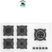 تصویر اجاق گاز شیشه ای بیمکث مدل MG-5097 W  سفید Bimax MG5097W Glass Gas Stove-White