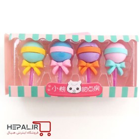 تصویر پاک‌کن طرح آبنبات پاک‌کن با طرح آبنبات و کلوچه