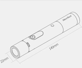 تصویر چراغ قوه لایتنینگ و ردیاب دوربین مخفی شیائومی Xiaomi NexTool 6061-T6 Lightning Electric Arc Self Defense Flashlight NE20040 