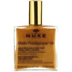 تصویر Nuxe روغن خشک چند منظوره درخشش طلایی بدن و مو 100 میلی لیتر 