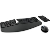 تصویر کیبورد و ماوس بی‌سیم مایکروسافت مدل Sculpt Ergonomic Desktop مشکی دارد ماوس و کیبورد متفرقه مدل Sculpt Ergonomic Desktop مشکی