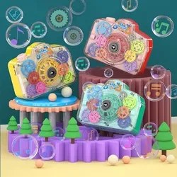 تصویر دوربین حبابساز چرخ دنده ای موزیکال و چراغدار GEAR BUBBLE MACHINE