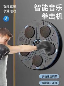 تصویر دستگاه کیسه بوکس دیواری هوشمند موزیکال (ارسال رایگان) - مشکی intelligent boxing machine