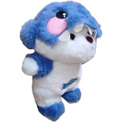 تصویر عروسک خرس لباس سرهمی آبی اورجینال Blue jumpsuit teddy bear