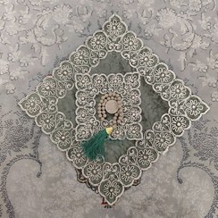 تصویر جانماز مخمل نگین دار سبز سایز ۳۰ سانتیمتر 