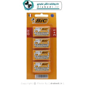 تصویر تیغ دبل ایج بیک مخصوص آقایان و خانم ها 1+3 عدد bic chrome platinum double edge