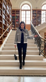 تصویر کت فوتر مزونی عروسکی آسترکشی شده زنانه - طوسی / ۴۴ Kot fotr