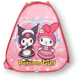 تصویر چادر بازی کودک فانتزی طرح کرومی 2 سایز ۱۳۰×۱۳۰ | بدنه مقاوم، فنر فولادی، طراحی کارتونی 