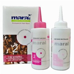 تصویر محلول فر کننده موهای حساس و رنگ شده مارال مدل 001 حجم 200 میلی لیتر مجموعه 2 عددی Maral's curling solution for sensitive and dyed hair