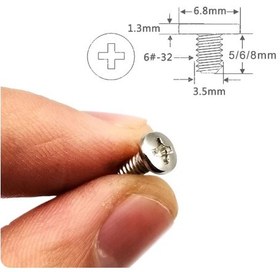 تصویر پیچ هارد و گرافیک کامپیوتری 1/4*32-6 - 3500 تایی / نیکل Graphic & HDD Computer Screw 6-32*1/4