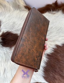 تصویر کیف پول دور زیپ چرمی 