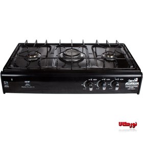 تصویر اجاق گاز سه شعله ترموکوبل دار آذرین پولاد Three-flame gas stove with Azarin Polad thermocouple