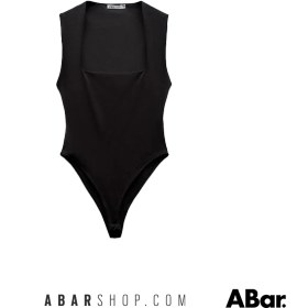 تصویر بادی زنانه زارا اورجینال مدل ZARA POLYAMIDE BODYSUIT WITH SQUARE NECKLINE 