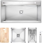 تصویر سینک ظرفشویی متا مدل M90S تک لگن استیل 