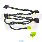 تصویر کابل برق 6 پین به 4 ساتا پاور ماژولار 