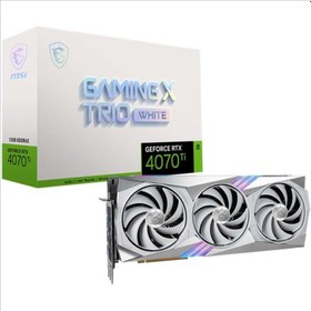 تصویر کارت گرافیک ام اس ای مدل RTX 4070Ti Gaming X Slim 12G White 