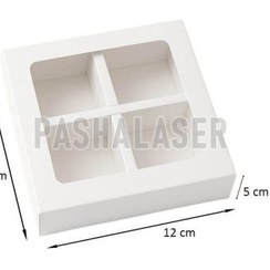 تصویر جعبه مقوایی سفید طلق‌دار کد 39168 بسته ۱۰ عددی 