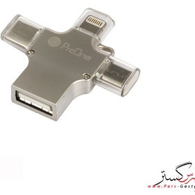 تصویر مبدل USB به Micro Usb/Lightening/Type-c پرووان مدلProone Pco04 |Pco04 