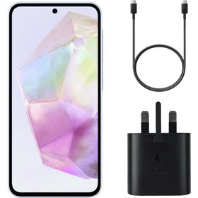 تصویر شارژر سامسونگ A35 کیفیت اورجینال - آداپتور به همراه کابل / Samsung Galaxy A35 Charger - EP TA800 - Original