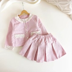 تصویر 8194-ست کت و دامن مجلسی دخترانه 