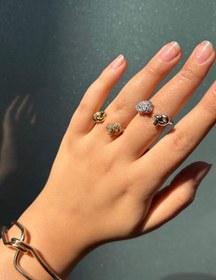 تصویر انگشتر گره - طلایی 