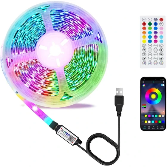 خرید و قیمت نوار LED هوشمند RGB مدل USB | ترب