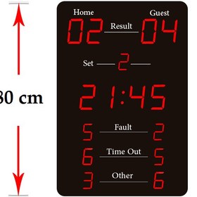 تصویر اسکوربرد ورزشی دیجیتال بزرگ 50*80 سانت مدل ESB 