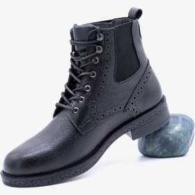 تصویر بوت مردانه چرم تبریز مدل p2 - عسلی / 40 Men's boot P2