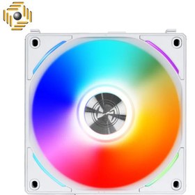 تصویر فن کیس لیان لی UNI Fan AL120 V2 RGB WHITEبسته 3 عددی 