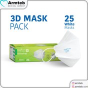 تصویر ماسک ریما سه بعدی سفید سایز بزرگ – بسته ۲۵ عددی۳D – Type 