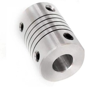 تصویر کوپلینگ انعطاف پذیر 5*8 آلومینیومی Aluminium Flexible Shaft Coupling 5mm to 8mm 19*25mm