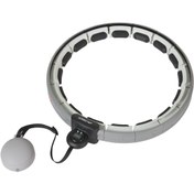 تصویر حلقە تناسب اندام هولاهوپ، تایمر دار «کریویت» - خاکستری CRIVIT - HULA - HOOP - REIFEN , mit Gewicht