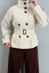 تصویر بارانی یقه ایستاده 