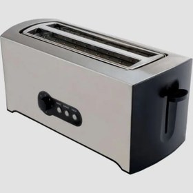 تصویر توستر نان جیپاس مدل GBT6153 Geepas 4 Slice Toaster - Stainless Steel Bread Toaster With High Lift Function - Reheat/Cancel/Defrost Function & Removable Crumb Tray - Lift & Lock Function, Wide 4 Slots