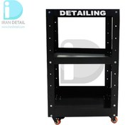 تصویر میز ترولی اقتصادی سه طبقه مشکی مدل Econimic Detailing Trolley 