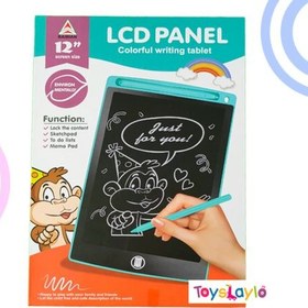 تصویر تبلت جادویی کاغذ دیجیتال صفحه رنگی 12 اینچ LCD PANEL COLORFUL WRITING 12 INCH