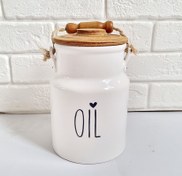 تصویر ظرف نگهداری روغن سرامیکی ظرفیت ۱ لیتر 
