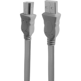 تصویر کابل پرینتر USB ضخیم طوسی طول 1.5متر 