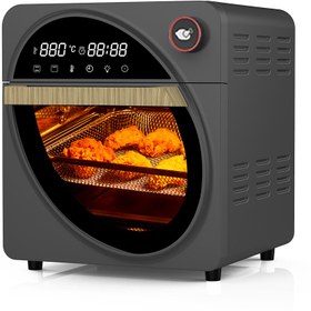 تصویر فر سرخ کن 14.5 لیتری دو حالته با کنترل لمسی با گردش هوای پیشرفته Porodo 14.5L Air Fryer & Oven With Touch Control!