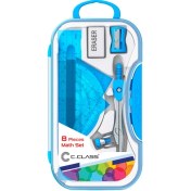 تصویر ست پرگار و گونیا و خط کش ۸ تکه سی کلاس مدل مدادی 