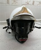 تصویر کلاه آتش نشانی مدل MSA Gallet همراه با ماسک 