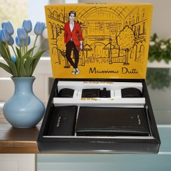 تصویر ست هدیه کیف و کمربند مشکی 3 تکه مسیمو دوتی ست کیف و کمربند ارزان ولنتاین