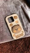 تصویر قاب گارد اندروید خرسی پاپ سوکت دارcute bare - تیره / A54 case androaid cute bear