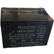 تصویر باتری یو پی اس 12 ولت 12 آمپر ساعت صبا باتری مدل نانو نیرو 